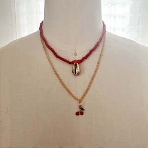 Y2K CHERRY CHARM necklace combo